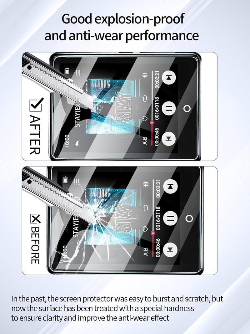 UYRUREL حماية شاشة لجهاز ODEJOI ODM17Blk مشغل MP3 بشاشة تعمل باللمس مقاس 2.8 بوصة، فيلم مقاوم للخدوش عالي الدقة، شفاف HD مضاد للضوء الأزرق، خالي من الفقاعات مع مجموعة تركيب سهلة، 3 عبوات - Image 3